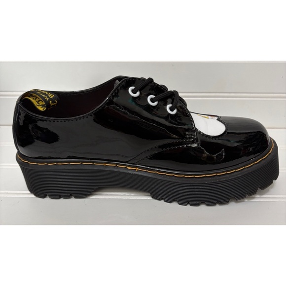 DR MARTEN X HELLO KITTY Black Patent 1461 Quad Platform Shoes Womens Size 9 - Picture 8 of 13